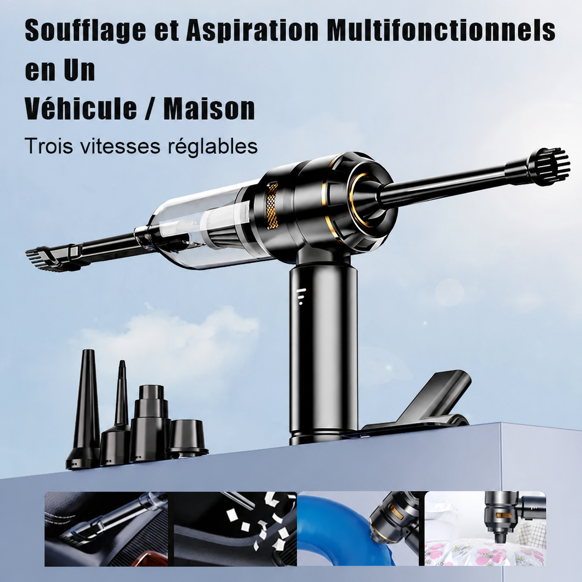 Aspirateur Auto 3-en-1